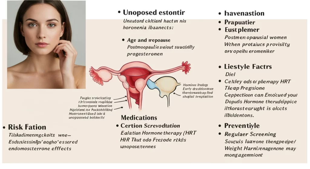 Discover the risks, early signs, diagnostic innovations, and treatment strategies for Unopposed Estrogen–driven endometrial cancer and postmenopausal hormone imbalances.